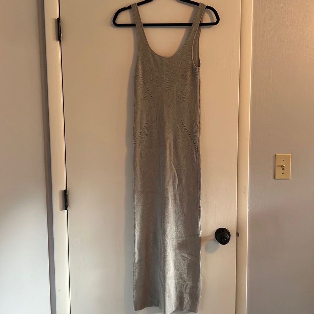 Gray fitted dress